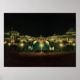 Poster Iluminação noturna do Grand Court - 1898