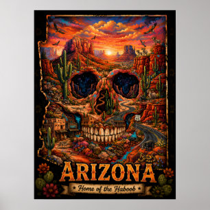 Poster Ilusão de Caveira do Arizona   Astigmatismo ESTADO