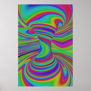 Poster ilusão óptica colorida