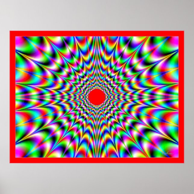 Poster Ilusão Óptica de Explosão Solar (Frente)