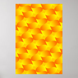 Poster Ilusão Óptica de Luxo em 3D com Padrão de Escama D
