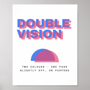 Poster Ilusão Óptica de Visão Dupla Cartaz Retro Fosco