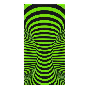 Póster Ilusão Óptica Verde Neon e Preto