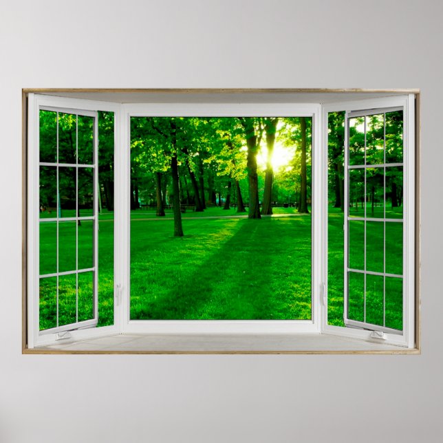 Póster Ilusões da baía Branca sobre um parque (Frente)