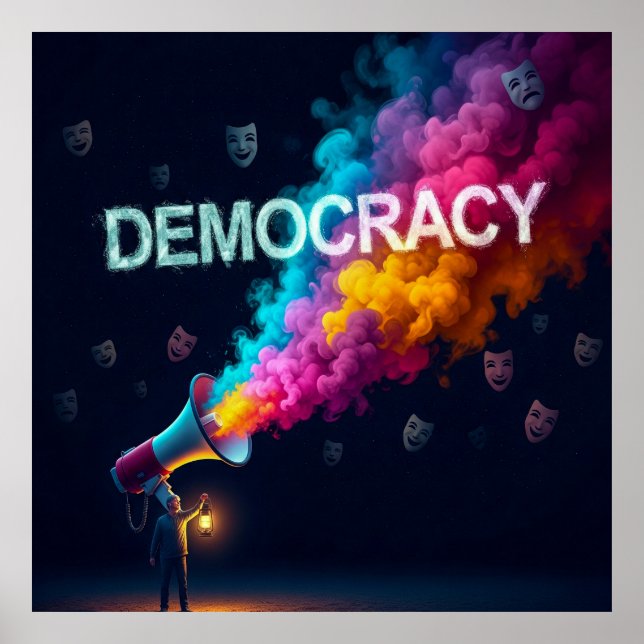 Poster Ilusões da Democracia (Frente)