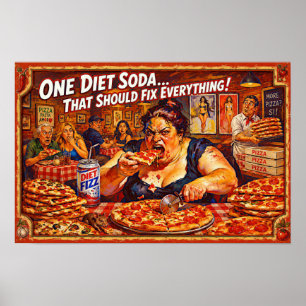 Poster “Ilusões da Dieta” – Um Retrato da Autoilusão