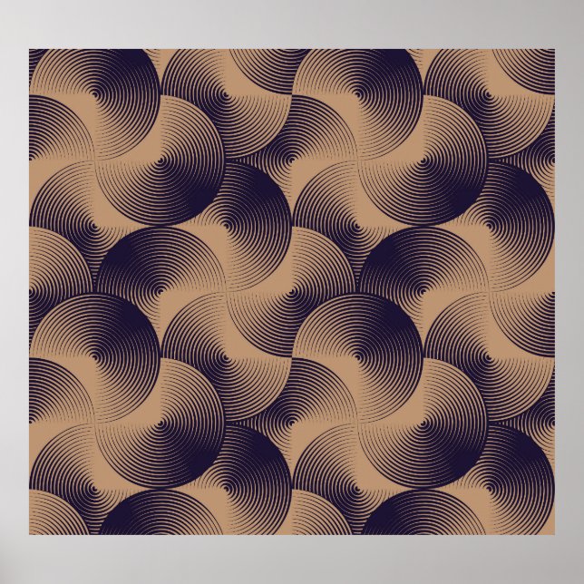 Poster Ilusões Dos Círculos Ópticos: Geométricos Sem Vist (Frente)
