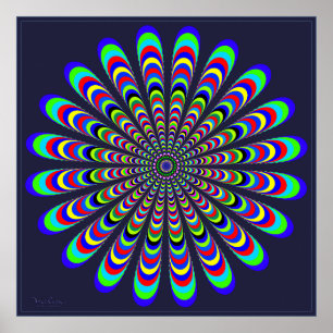 Poster Ilusões Ópticas do Propulsor da Flor