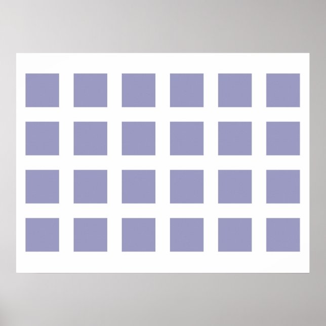 Póster Ilusões Ópticas Pontos de Fuga Azul Claro Branco (Frente)