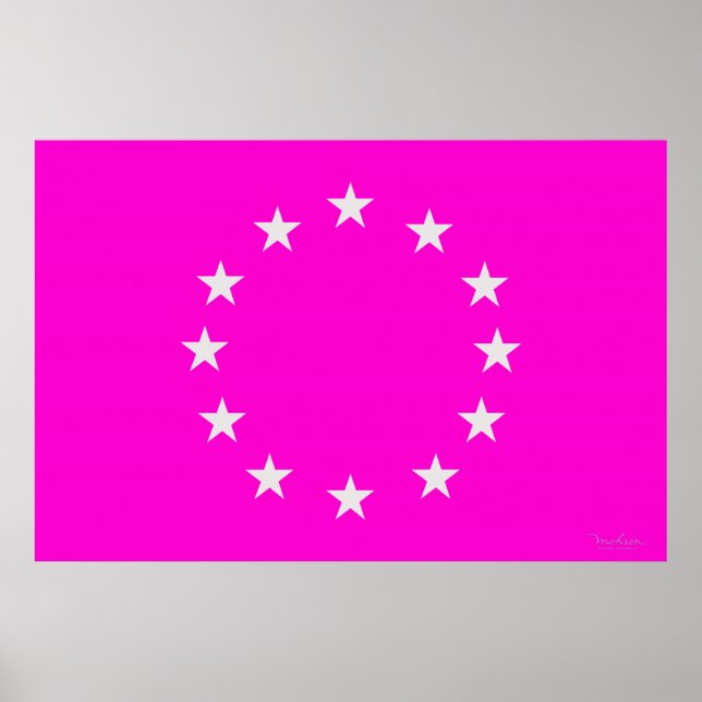 Póster Ilusões Óticas de Bandeira - UE (Frente)