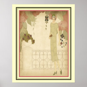 Póster Ilustração 16x20 da forma do art deco 1922