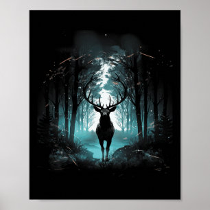 Poster Ilustração 2 de Animal de Vida Selvagem de Veado d