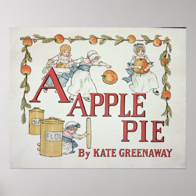 Póster Ilustração 'A' de 'Apple Pie Alphabet' (Frente)