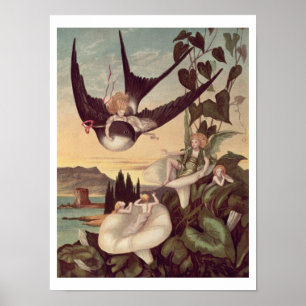 Póster Ilustração a "Thumbkinetta", de Hans Christian