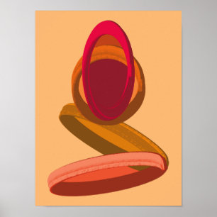 Poster Ilustração Abstrata da Chuva de Cabo Verde para Ca
