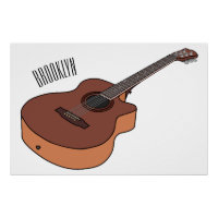 Ilustração acústica de desenho animado