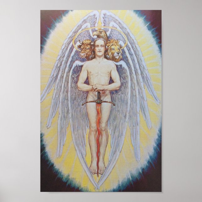 Poster Ilustração Alquímica Vintage (Frente)