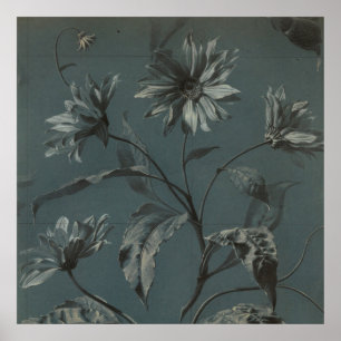 Poster Ilustração antiga vitoriana da cinza de flor da 