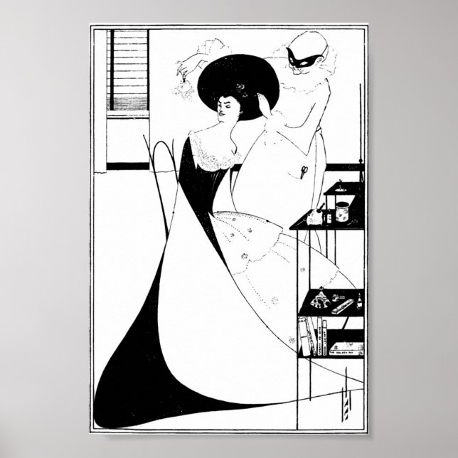 Póster Ilustração Aubrey Beardsley Salome (Frente)