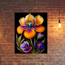 Ilustração Botânica Amarela Floral