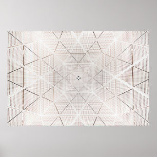 Poster Ilustração branca e preta