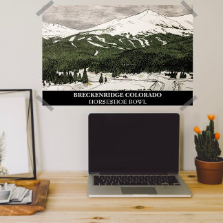 Poster Ilustração Breckenridge Colorado Pencil/Caneta