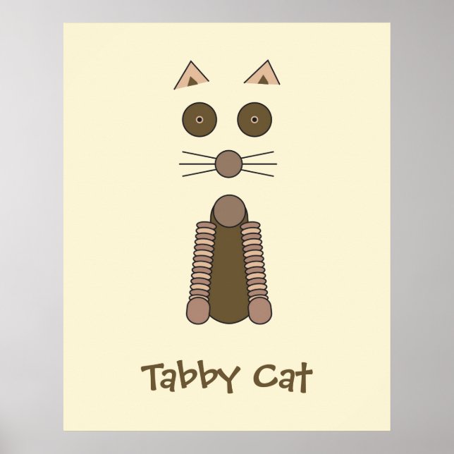 Poster Ilustração CAT Tabby (Frente)
