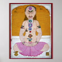 Ilustração Chakra Yoga para Meditação