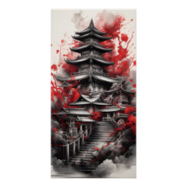 Póster Ilustração Da Arquitetura Japonesa Tradicional