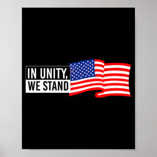 Poster Ilustração da Bandeira Americana Patriótica dos EU