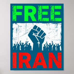 Poster Ilustração da Bandeira Iraniana Leão
