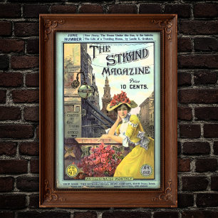 Poster Ilustração da Capa da Revista Strand Vitoriana