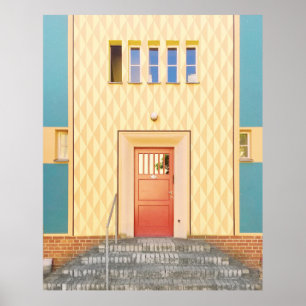 Poster Ilustração da casa amarela
