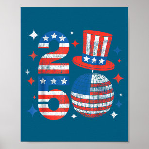Poster Ilustração da Celebração do 4 de Julho nos EUA 202