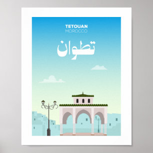 Poster Ilustração da Cidade de Tetuão Marrocos