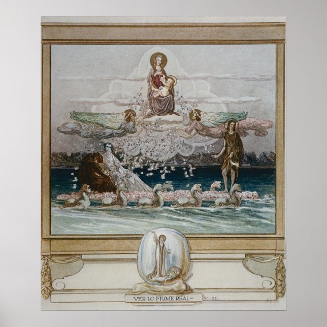 Póster Ilustração da "Comédia Divina" 2 de Dante (Frente)