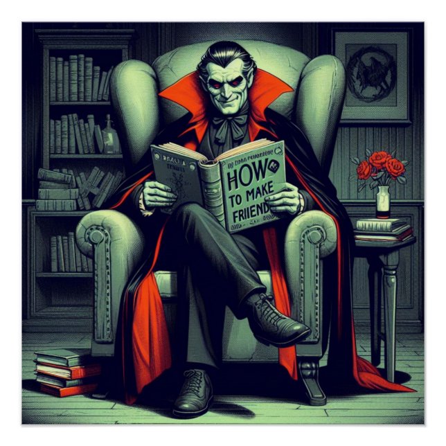 Póster Ilustração da drácula (Frente)