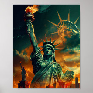 Poster Ilustração da Estátua da Liberdade