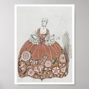 Póster Ilustração da forma do art deco