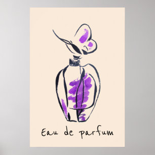 Poster Ilustração da forma do perfume do Eau de parfum