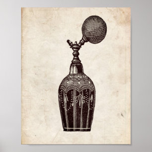 Poster Ilustração da garrafa de perfume vitoriana