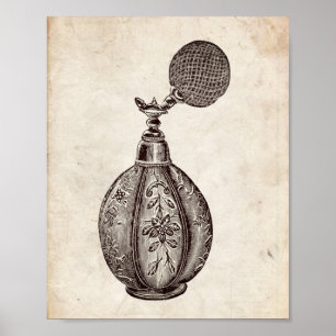 Poster Ilustração da garrafa de perfume vitoriana