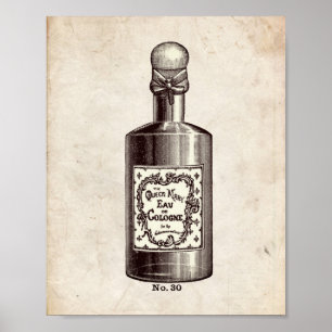 Poster Ilustração da garrafa de perfume vitoriana