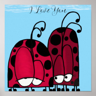 Poster Ilustração da Joaninha do Amor Não Correspondido