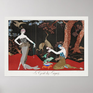 Poster Ilustração da moda francesa da Deco da Arte da B