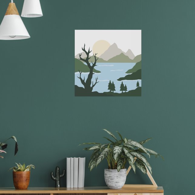Poster Ilustração da Natureza (Sala de Estar 1)