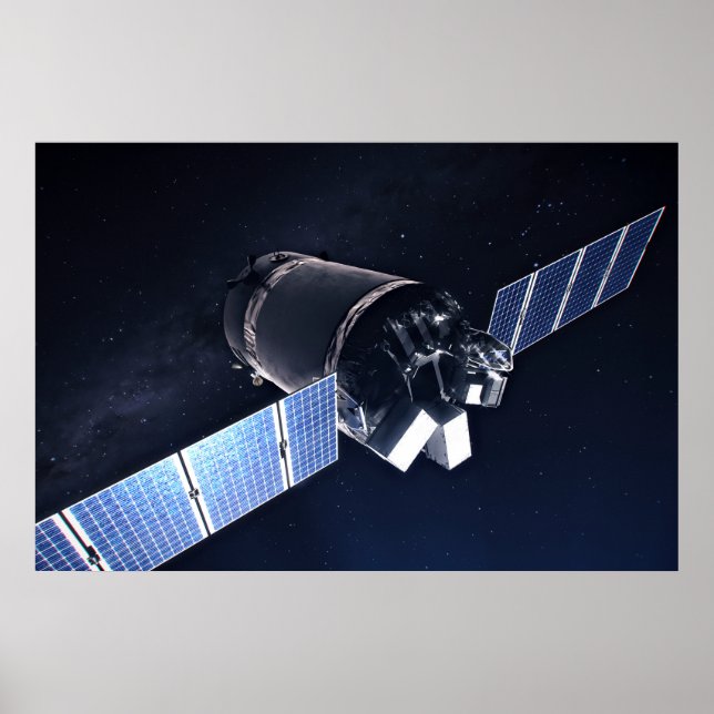 Poster Ilustração Da Nave Espacial Xl Do Dragão. (Frente)