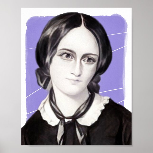 Poster Ilustração da Novelista Inglesa Emily Brontë (Frente)