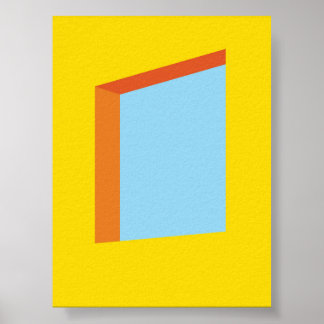 Poster Ilustração da Perspectiva da Janela Estética - Mod