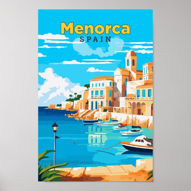 Poster Ilustração da pintura de Viagem de Espanha de Meno (Frente)